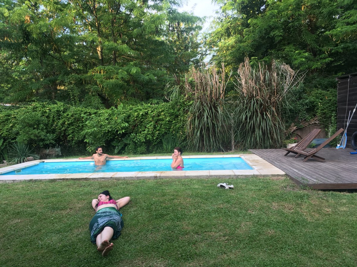 Swimming pool and garden at a country house outside Buenos Aires