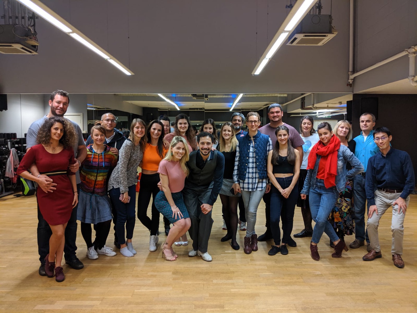 Students and teachers together after a Tango Integral class in London